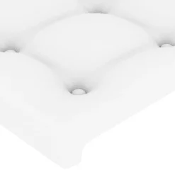 Tete de lit Blanc 90x5x78/88 cm Similicuir