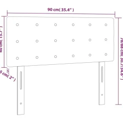 Tete de lit Blanc 90x5x78/88 cm Similicuir