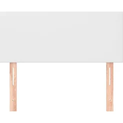 Tete de lit Blanc 100x5x78/88 cm Similicuir