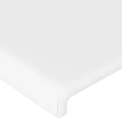 Tete de lit Blanc 100x5x78/88 cm Similicuir