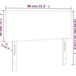 Tete de lit Bleu 80x5x78/88 cm Tissu