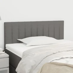 Tete de lit Gris fonce 100x5x78/88 cm Tissu