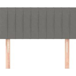 Tete de lit Gris fonce 100x5x78/88 cm Tissu