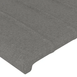 Tete de lit Gris fonce 100x5x78/88 cm Tissu