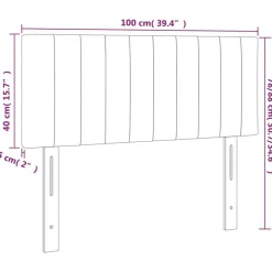Tete de lit Gris fonce 100x5x78/88 cm Tissu