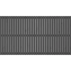 Tete de lit murale Gris 204x3x110 cm Bois massif de pin