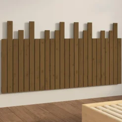 Tete de lit murale Marron miel 159,5x3x80 cm Bois massif de pin