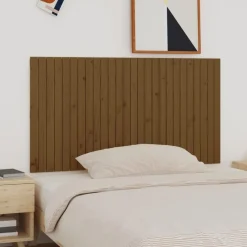 Tete de lit murale Marron miel 166x3x90 cm Bois massif de pin