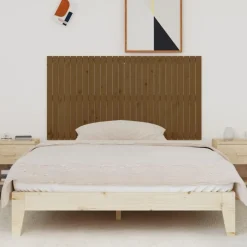 Tete de lit murale Marron miel 166x3x90 cm Bois massif de pin