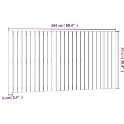 Tete de lit murale Marron miel 166x3x90 cm Bois massif de pin