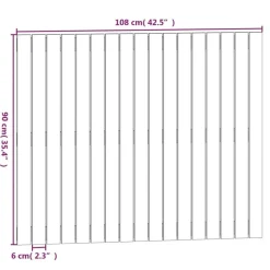 Tete de lit murale 108x3x90 cm Bois massif de pin