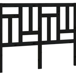 Tete de lit Noir 205,5x4x100 cm Bois massif de pin