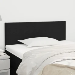 Tete de lit Noir 100x5x78/88 cm Tissu