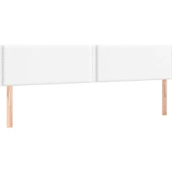Tetes de lit 2 pcs Blanc 100x5x78/88 cm Similicuir