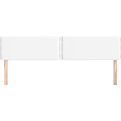 Tetes de lit 2 pcs Blanc 100x5x78/88 cm Similicuir