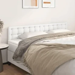 Tetes de lit 2 pcs Blanc 100x5x78/88 cm Similicuir