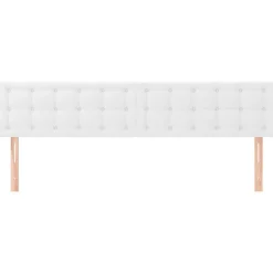 Tetes de lit 2 pcs Blanc 100x5x78/88 cm Similicuir