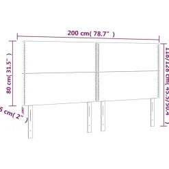 Tetes de lit 4 pcs Bleu fonce 100x5x78/88 cm Velours