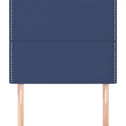 Tetes de lit 2 pcs Bleu 80x5x78/88 cm Tissu