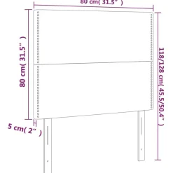 Tetes de lit 2 pcs Bleu 80x5x78/88 cm Tissu