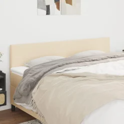 Tetes de lit 2 pcs Creme 100x5x78/88 cm Tissu