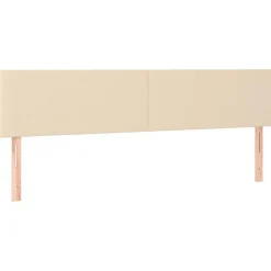 Tetes de lit 2 pcs Creme 100x5x78/88 cm Tissu