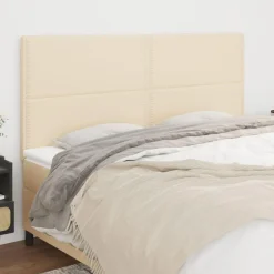 Tetes de lit 4 pcs Creme 80x5x78/88 cm Tissu