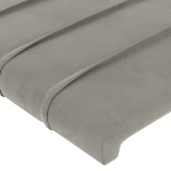 Tetes de lit 4 pcs Gris clair 80x5x78/88 cm Velours