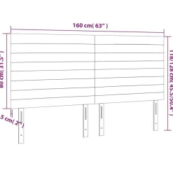 Tetes de lit 4 pcs Gris clair 80x5x78/88 cm Velours