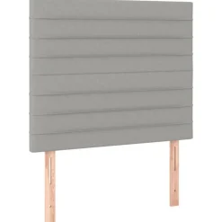 Tetes de lit 2 pcs Gris clair 80x5x78/88 cm Tissu