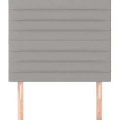 Tetes de lit 2 pcs Gris clair 80x5x78/88 cm Tissu