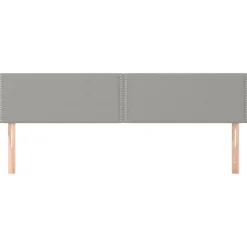 Tetes de lit 2 pcs Gris clair 100x5x78/88 cm Tissu