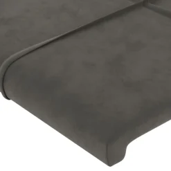 Tetes de lit 2 pcs Gris fonce 80x5x78/88 cm Velours