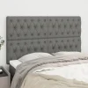 Tetes de lit 4 pcs Gris fonce 72x5x78/88 cm Tissu