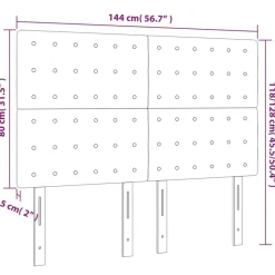 Tetes de lit 4 pcs Gris fonce 72x5x78/88 cm Tissu