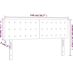 Tetes de lit 2 pcs Gris fonce 72x5x78/88 cm Tissu
