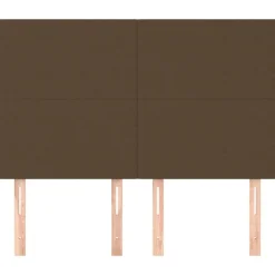 Tetes de lit 4 pcs Marron fonce 72x5x78/88 cm Tissu