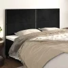 Tetes de lit 4 pcs Noir 100x5x78/88 cm Velours