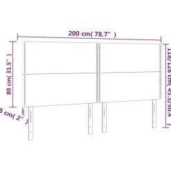 Tetes de lit 4 pcs Noir 100x5x78/88 cm Velours