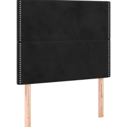 Tetes de lit 2 pcs Noir 100x5x78/88 cm Velours