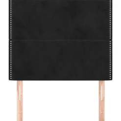 Tetes de lit 2 pcs Noir 100x5x78/88 cm Velours