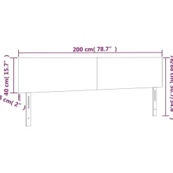 Tetes de lit 2 pcs Rose 100x5x78/88 cm Velours