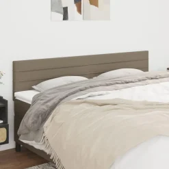 Tetes de lit 2 pcs Taupe 100x5x78/88 cm Tissu