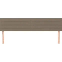 Tetes de lit 2 pcs Taupe 100x5x78/88 cm Tissu