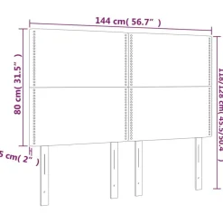 Tetes de lit 4 pcs Vert 72x5x78/88 cm Tissu