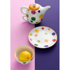 Théière & Tasse avec Sous-Tasse Pop Art 19cm Multicolore