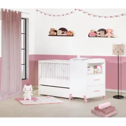 Tiroir de Lit Combiné Evolutif, JOY coloris blanc