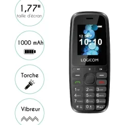 Téléphone portable Posh 402 Noir 4G