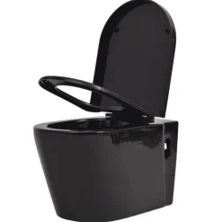 Toilette murale Ceramique Noir