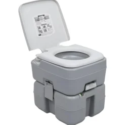 Toilette portable de camping Gris 20+10 L